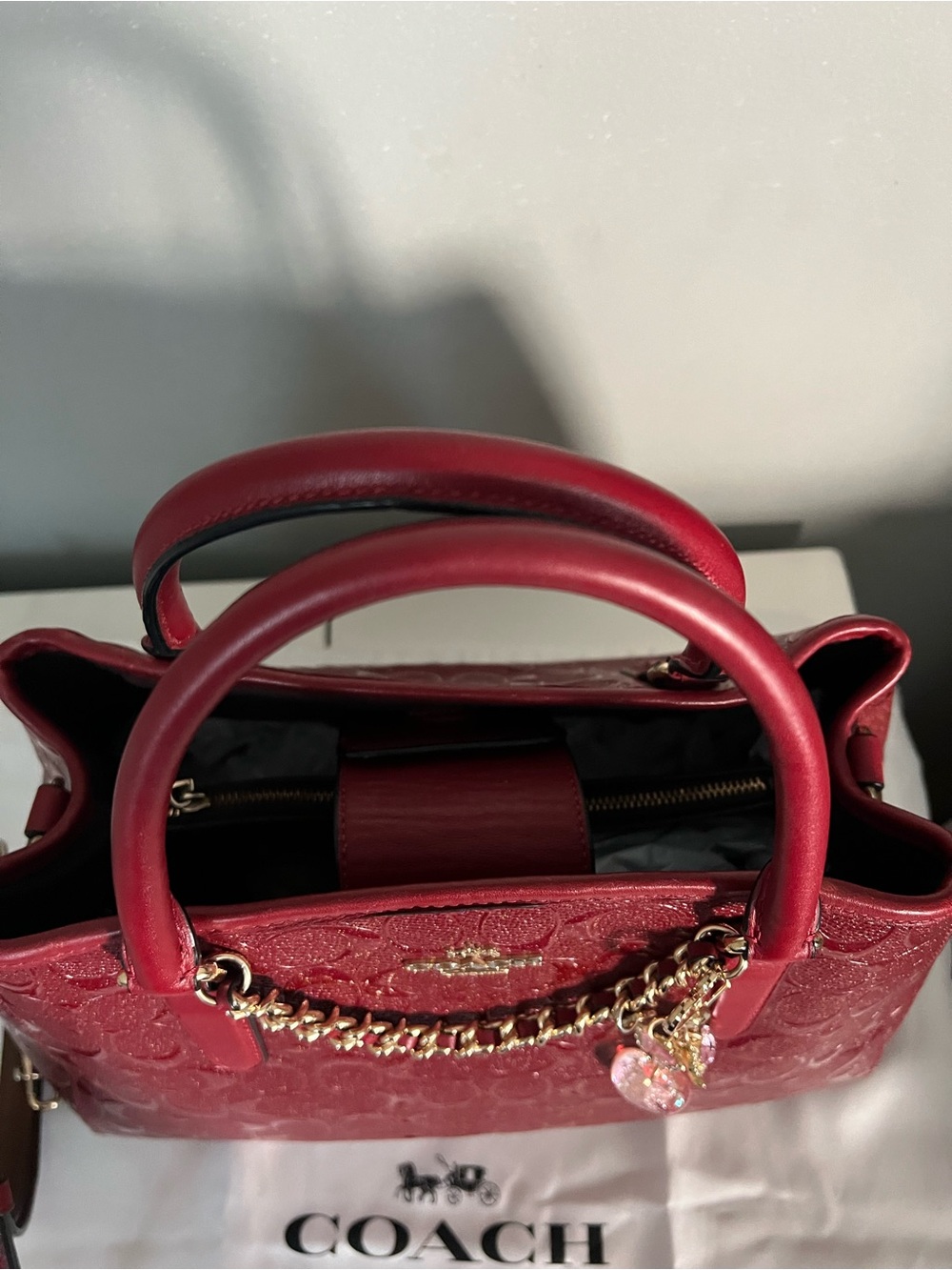 Coach Margot Carryall In Signature Embossed Leather With Matching Wallet - Picture 4 of 15